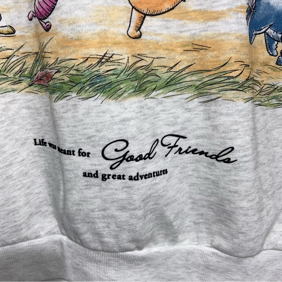 Disney Winnie The Pooh Sweatshirt Womens Medium Good Friends Graphic Modern - Picture 4 of 11
